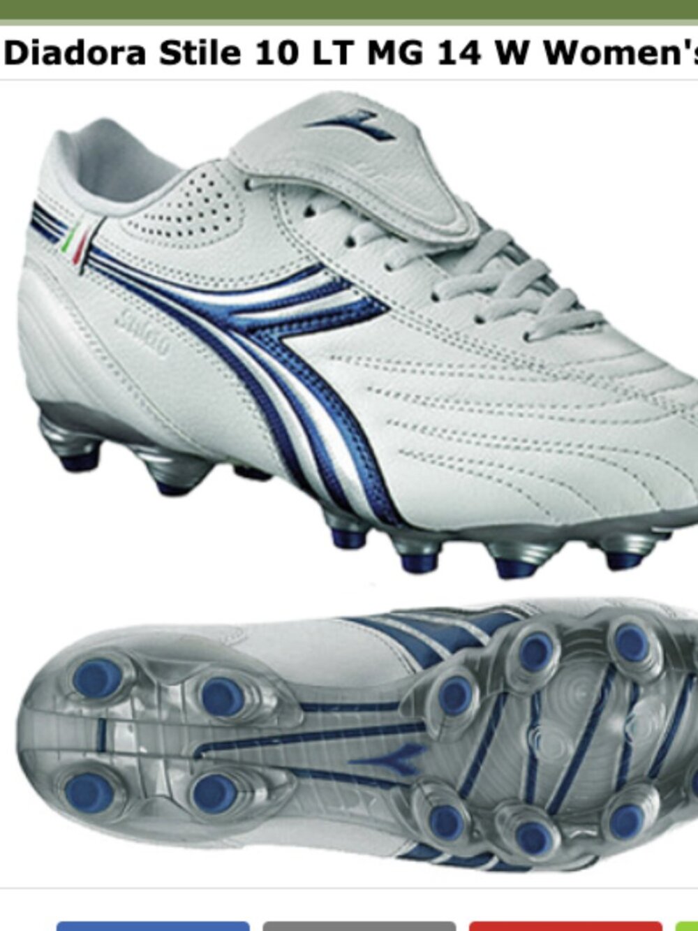 Brand new Women's Diadora Stile 10 LT MG Soccer Cleats in original box